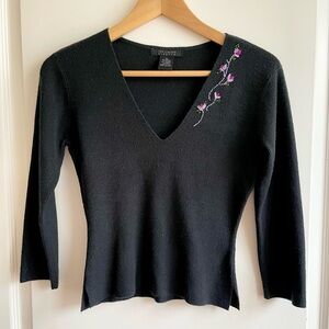 Vintage Y2K The Limited Top Vneck Embroidered Size M Fairy